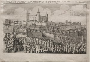 Executie van de Graaf van Strafford, 1641 door Wenceslaus Hollar