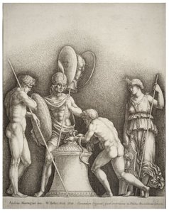 Vier klassieke figuren, naar Mantegna