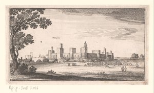 Gezicht op Windsor Castle door Wenceslaus Hollar