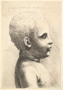 Hoofd en schouder van een kind, in profiel naar rechts, 1645