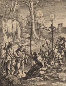 Jezus confronteert zijn tegenstanders door Wenceslaus Hollar