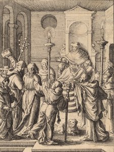 Jezus voor Annas door Wenceslaus Hollar