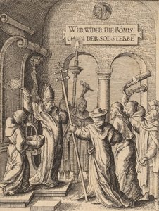 Jezus voor Kajafas door Wenceslaus Hollar