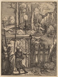 Jezus op de Olijfberg door Wenceslaus Hollar