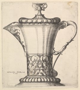 Kan met brede tuit door Wenceslaus Hollar