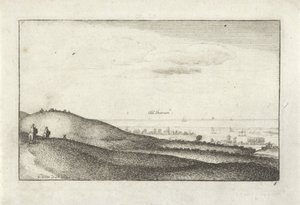 Landschap met gezicht op Shoreham door Wenceslaus Hollar