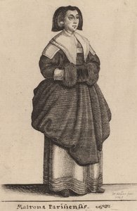 Matrona Parisiensis, 1643 door Wenceslaus Hollar