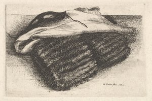 Mof, witte zakdoek en masker door Wenceslaus Hollar
