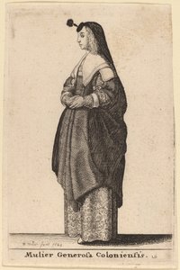 Mulier Generosa Coloniensis door Wenceslaus Hollar