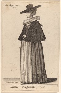 Mulier Pragensis door Wenceslaus Hollar