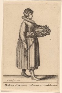 Mulier Svevica Inferioris Conditionis door Wenceslaus Hollar