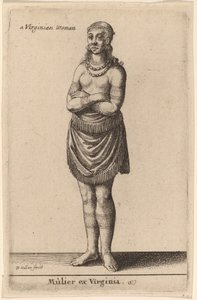 Mulier ex Virginia door Wenceslaus Hollar