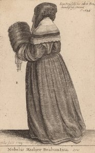 Nobilis Mulier Brabantica, 1649 door Wenceslaus Hollar