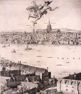 Panoramisch uitzicht op Londen, ca. 1670