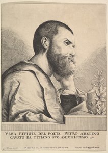 Pietro Aretino door Wenceslaus Hollar