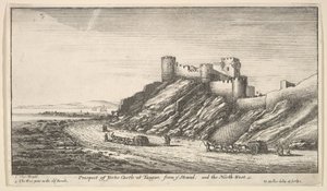 Uitzicht op Yorke Castle in Tanger, vanaf het Strand, en het Noordwesten, 1669-73