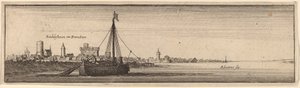 Rudesheim, ca. 1632-1636 door Wenceslaus Hollar