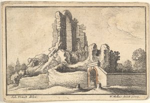 Ruïnes en een afgesloten poort op de Esquilijnse Heuvel in Rome