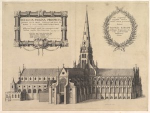 Saint Pauls vanuit het zuiden met de torenspits, Ecclesiae Paulinae Prospectus