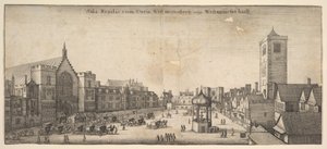 Sala Regalis cum Curia West-monasterÿ, vulgo Westminster haal Westminster Hall door Wenceslaus Hollar