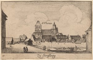 Straatsburg door Wenceslaus Hollar