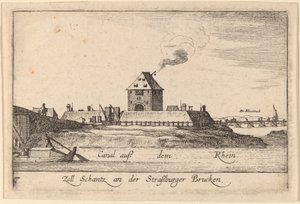 Straatsburg: Het Tolhuis door Wenceslaus Hollar