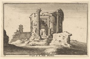 Tempel van de Tiburtijnse Sibylle door Wenceslaus Hollar