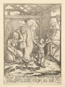 Het kind, uit de Dans van de Dood door Wenceslaus Hollar