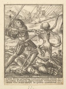 De ridder, uit de Dans van de Dood door Wenceslaus Hollar