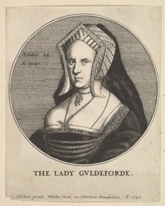 De Dame Guldeforde Mary, Lady Guildford, 1647 door Wenceslaus Hollar