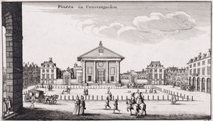 De Piazza in Covent Garden, 1647 door Wenceslaus Hollar