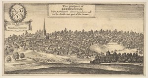 Het uitzicht op Bermingham, vanaf Ravenshurst nabij London-road aan de zuidoostkant door Wenceslaus Hollar
