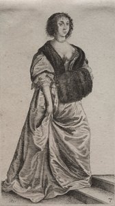 De Verschillende Gewoonten van Engelse Vrouwen, van de Adel tot de Plattelandsvrouwen, 1639 door Wenceslaus Hollar
