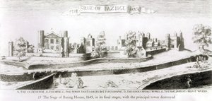 Het Beleg van Basing House door Wenceslaus Hollar