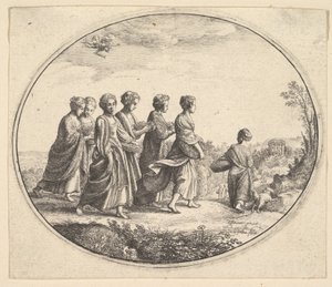 De dochters van Aglaura, Mercurius en Herse, ca. 1646