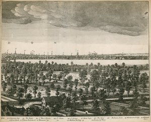 Het uitzicht op Londen en Westminster vanaf Lambeth door Wenceslaus Hollar