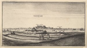 Tootehill velden Amoenissimi aliquot locorum... Prospectus door Wenceslaus Hollar