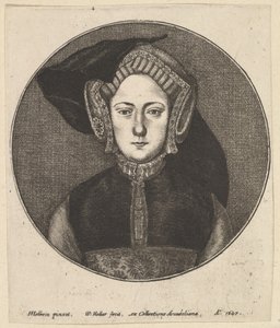 Onbekende Vrouw door Wenceslaus Hollar
