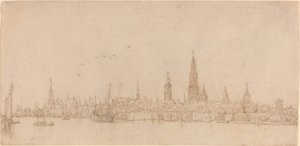 Zicht op Antwerpen door Wenceslaus Hollar