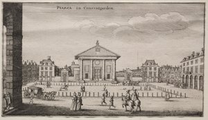 Gezichten van Londen: Het Piazza in Covent Garden door Wenceslaus Hollar