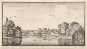 Uitzichten op het platteland bij Albury, Surrey
