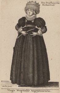 Virgo Nuptialis Argentinensis door Wenceslaus Hollar