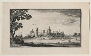Windsor Castle vanuit het zuidoosten, 1644 door Wenceslaus Hollar