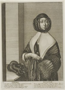 Winter door Wenceslaus Hollar