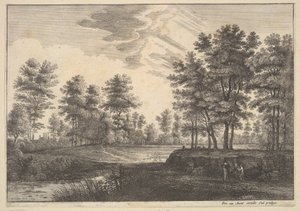 Boslandschap door Wenceslaus Hollar