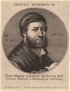 Hans Holbein de Jongere door Wenceslaus Hollar after Hans Holbein the Younger