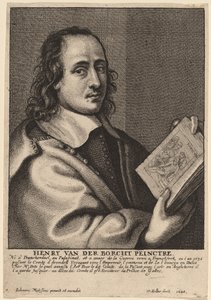 Henry van der Borcht, schilder door Wenceslaus Hollar after Joannes Meyssens