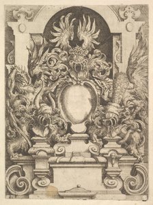 Ontwerp voor een Cartouche, Plaat uit Dietterlin