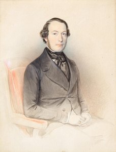 Portret van een heer door Wenzel Schránil