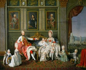 Leopold I, groothertog van Toscane met zijn vrouw Maria Luisa en hun kinderen door Werlin